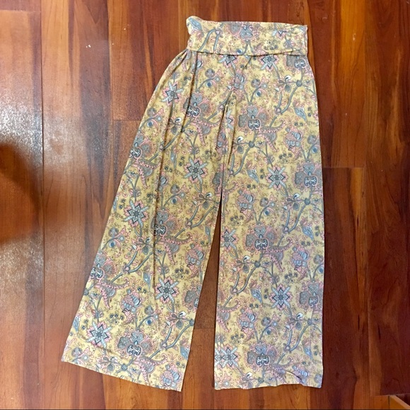 Boho Floral Palazzo Pants - Picture 1 of 3
